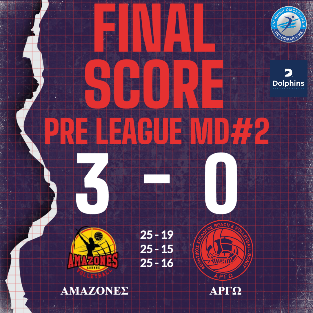 Αμαζόνες – Αργώ Βόλου 3-0 (2η Αγωνιστική Pre League Γυναικών)